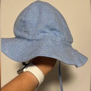 4/$20 NWOT H&M 3T/4T light blue cotton hat bucket hat ties